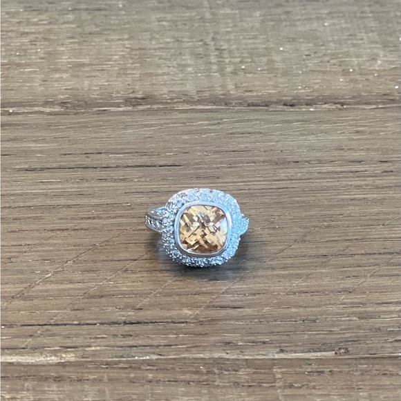 Premier Designs Cushion Cut Champagne Colored Ring - Picture 6 of 11
